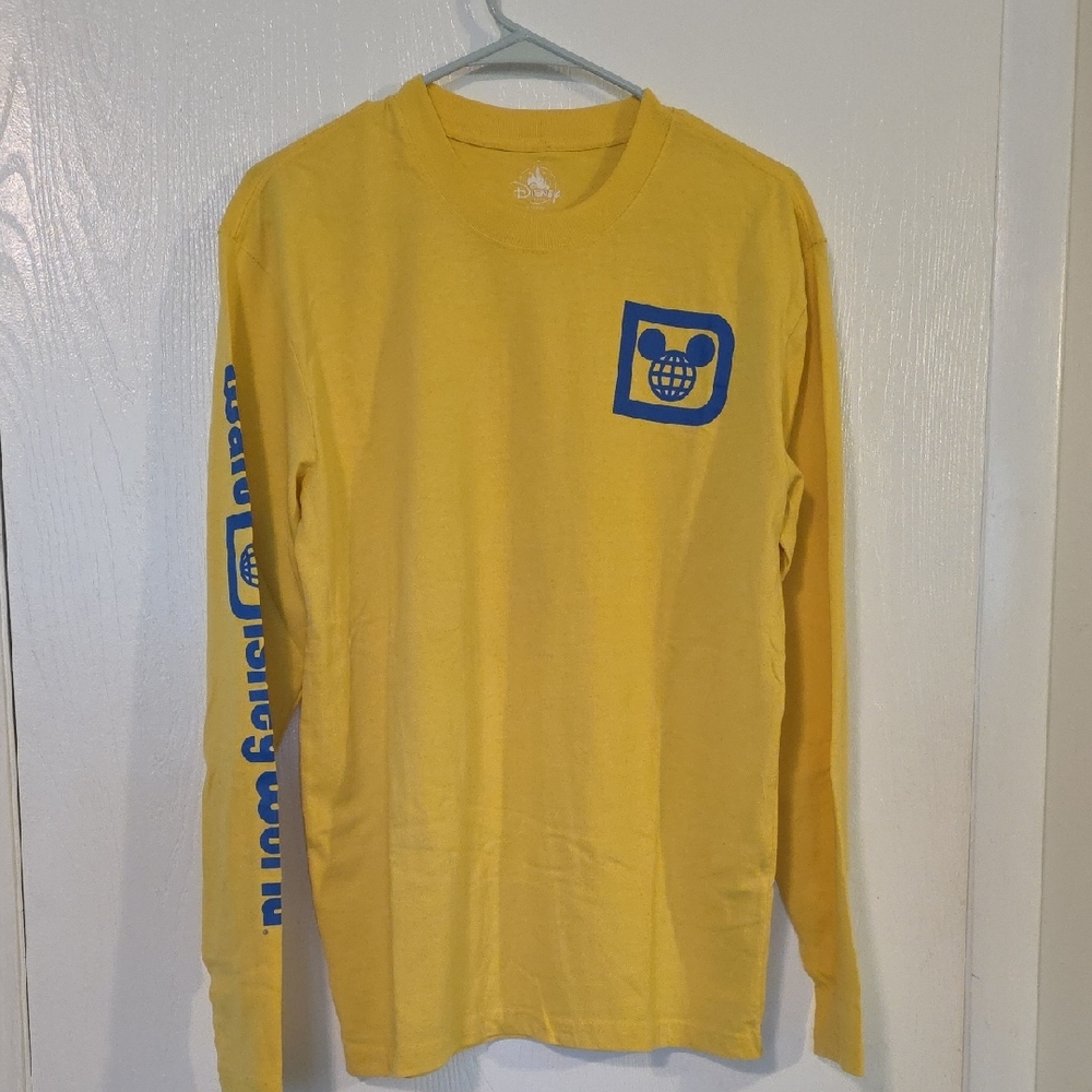 Disney Yellow Long Sleeve Tee with Blue Graphic